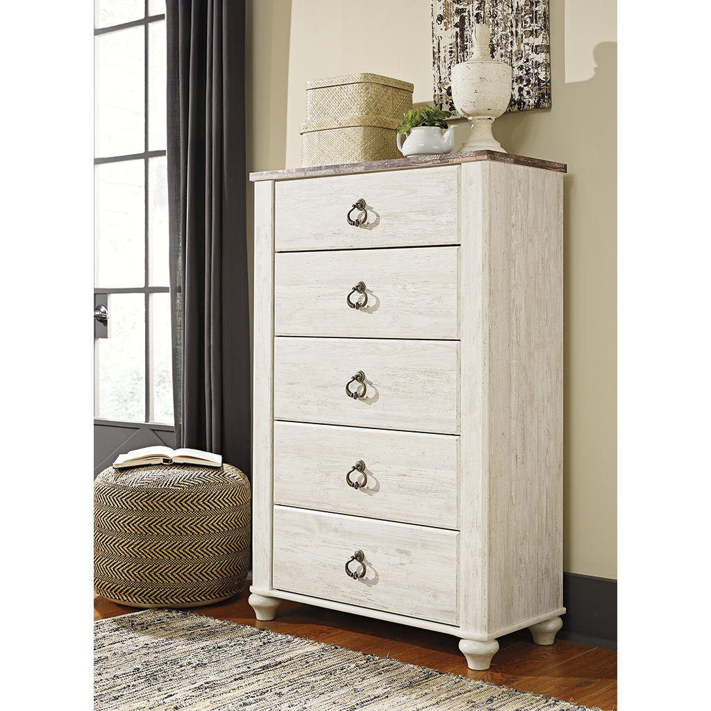 Willowton Twin Bed with Storage, Dresser, Mirror, Chest and Nightstand Signature Design by Ashley® Uncategorized