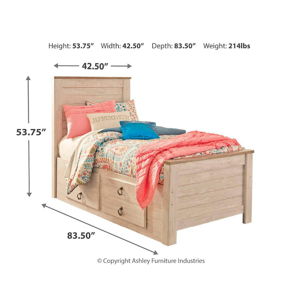 Willowton Twin Bed with Storage, Dresser, Mirror, Chest and Nightstand Signature Design by Ashley® Uncategorized