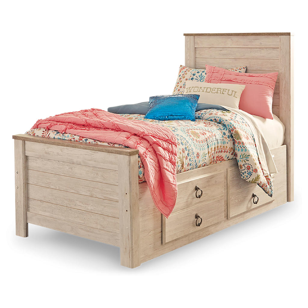 Willowton Twin Bed with Storage, Dresser, Mirror, Chest and Nightstand Signature Design by Ashley® Uncategorized
