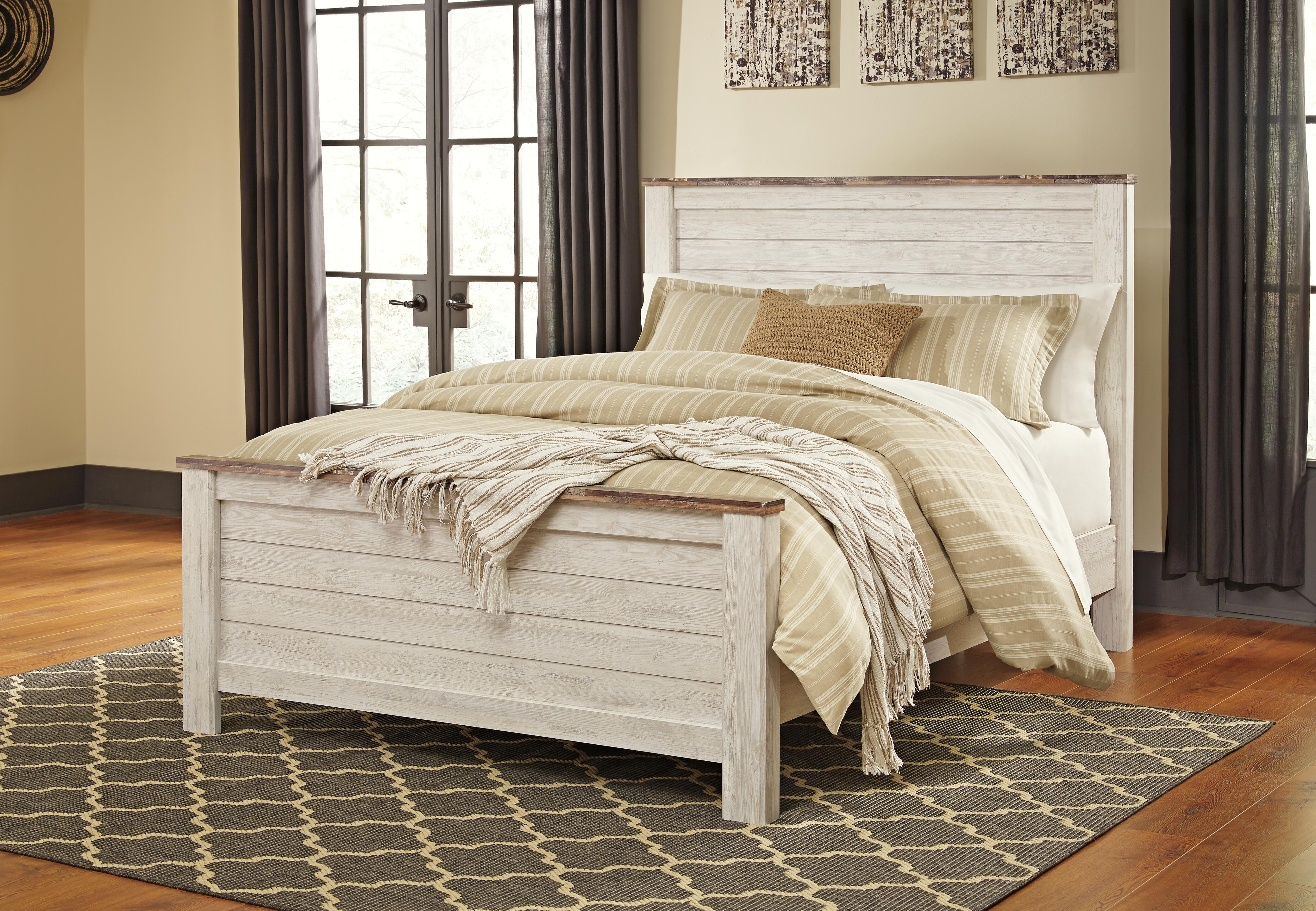 Willowton Queen Panel Bed, Dresser and Mirror — 3-Piece Set Signature Design by Ashley® Bedroom