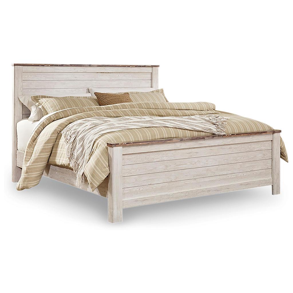 Willowton Bedroom Set (B38) — King panel bed, dresser, mirror, and nightsta Signature Design by Ashley® Uncategorized