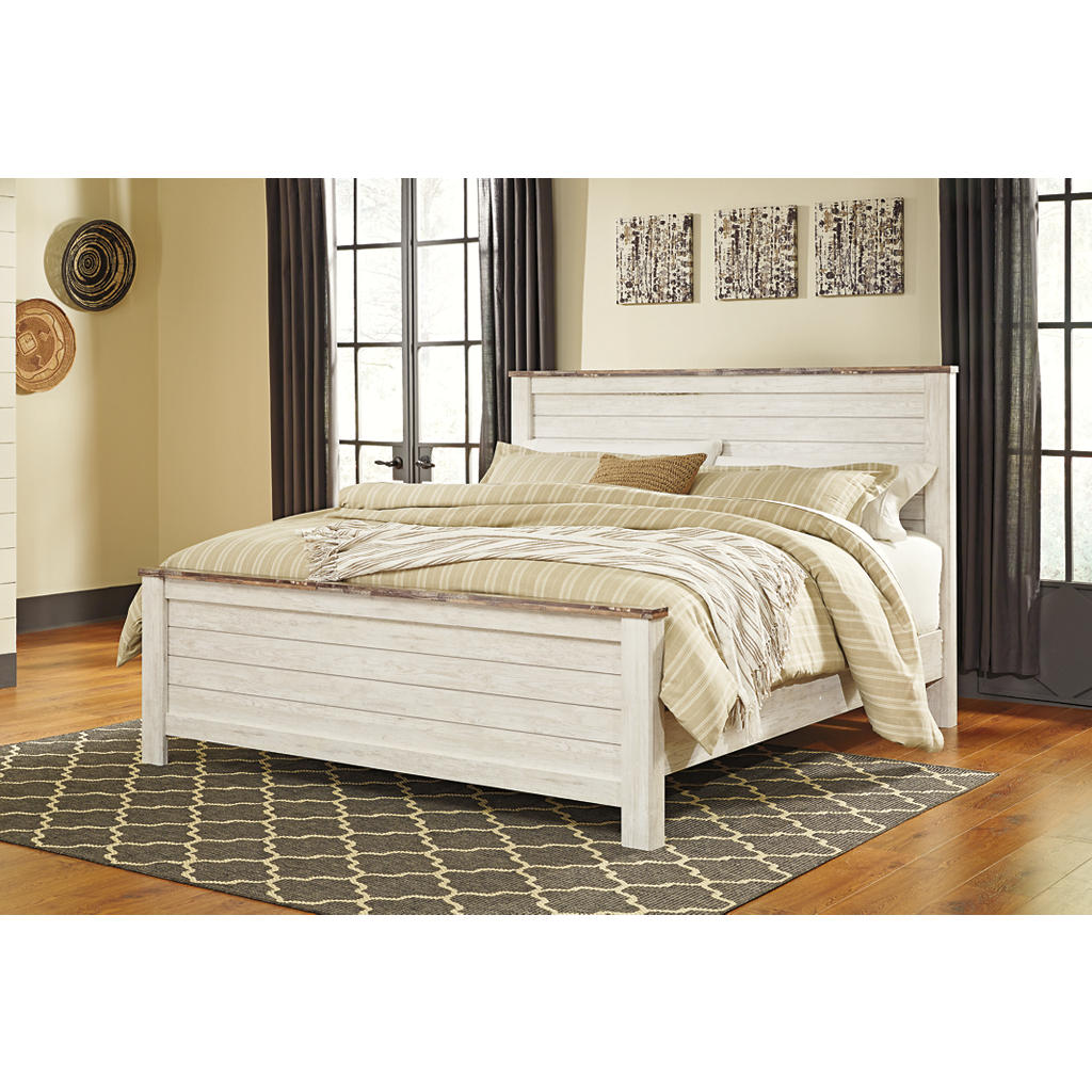Willowton King Panel Bed, Dresser, Mirror, Chest and 2 Nightstands Signature Design by Ashley® Uncategorized