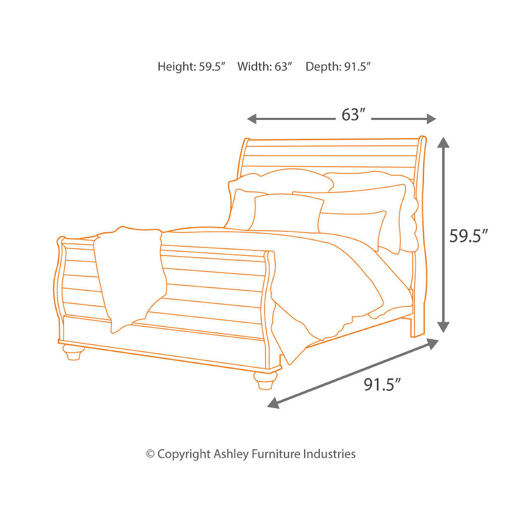 Willowton Queen Sleigh Bed Signature Design by Ashley® Bedroom