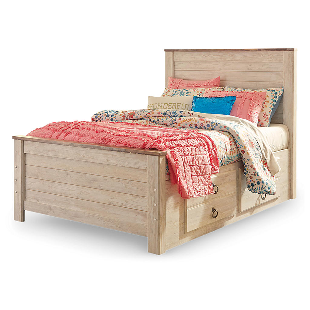 Willowton Full Panel Bed with Storage and Nightstand Signature Design by Ashley® Uncategorized