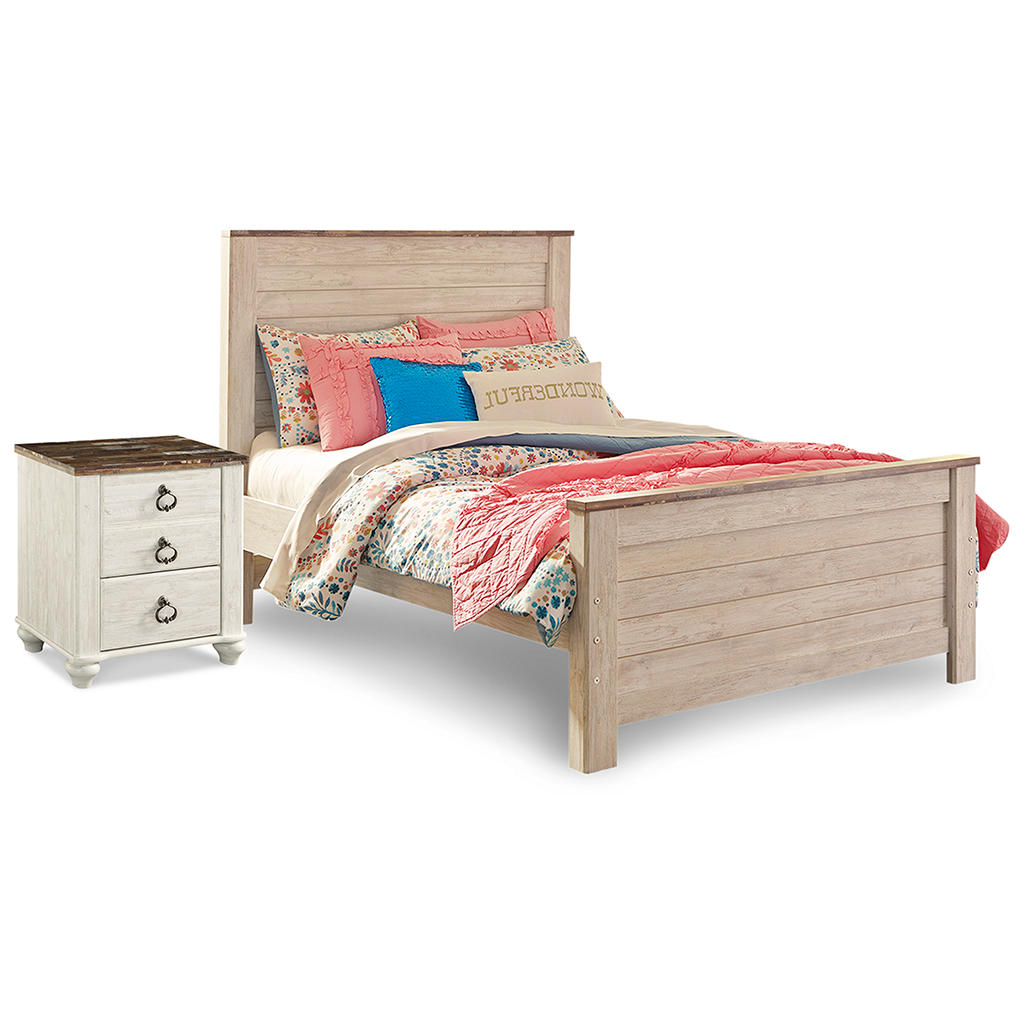 Willowton Full Panel Bed and Nightstand Signature Design by Ashley® Uncategorized