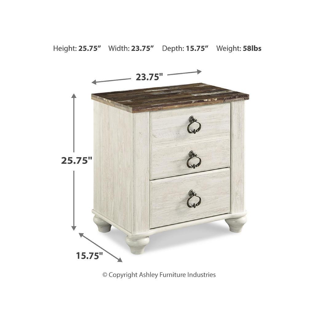 Willowton Bedroom Set (B38) — King panel bed, dresser, mirror, and nightsta Signature Design by Ashley® Uncategorized