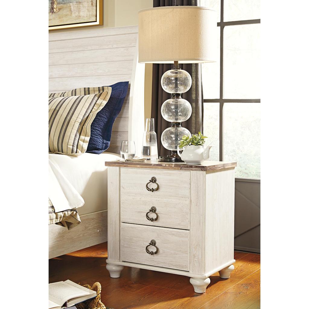 Willowton Bedroom Set (B38) — King panel bed, dresser, mirror, and nightsta Signature Design by Ashley® Uncategorized
