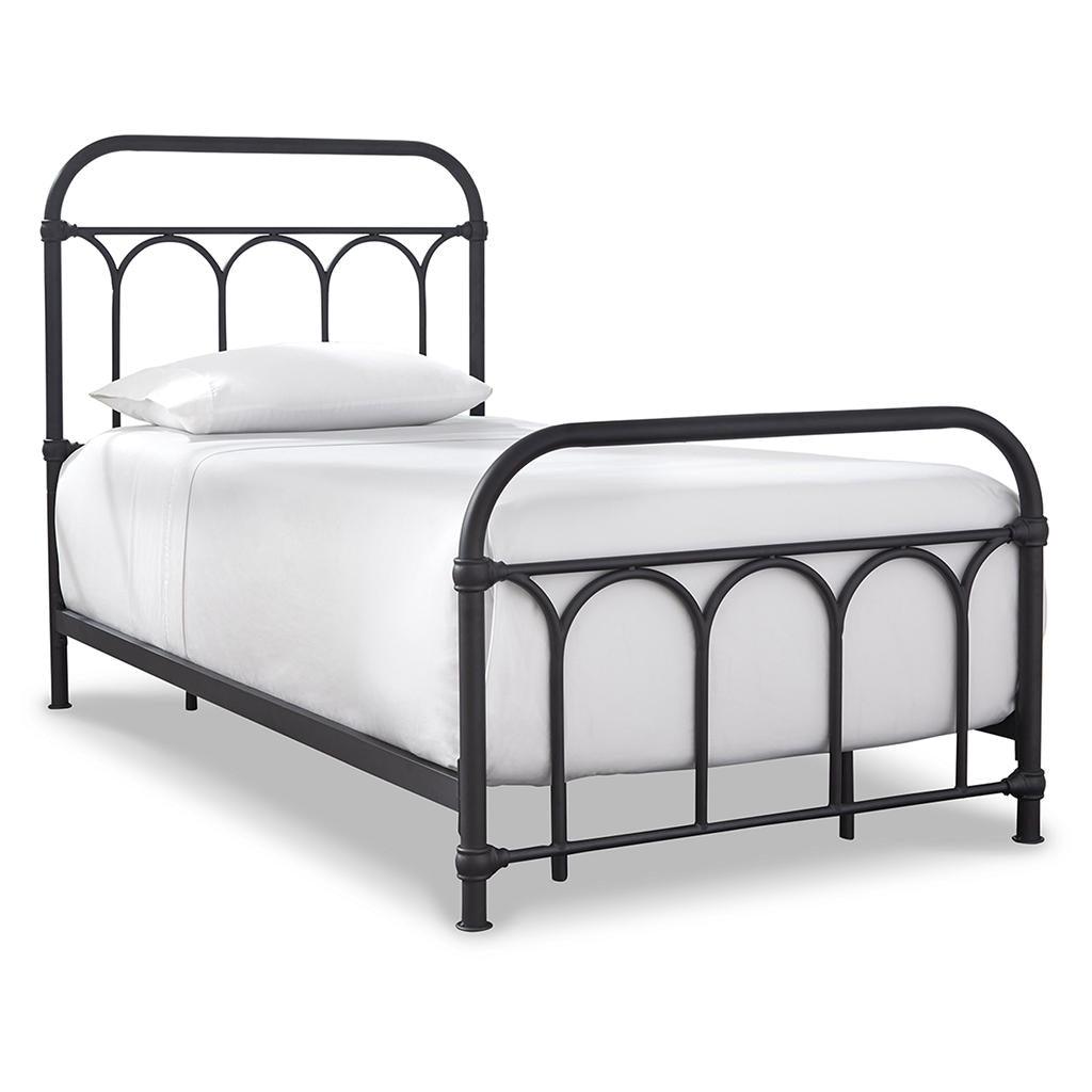 Nashburg Twin Metal Bed — Black Powder-Coated Steel Signature Design by Ashley® Beds