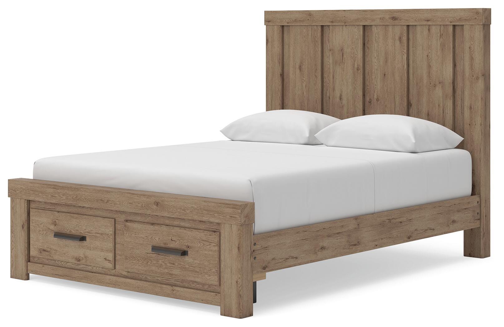 Oliandon Queen Panel Storage Bed, Dresser and Mirror