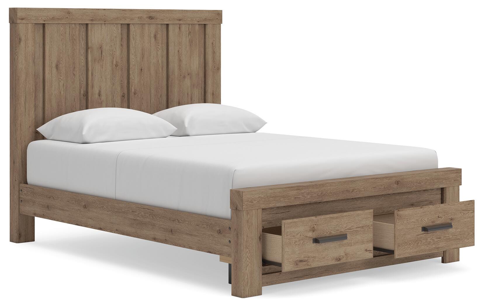 Oliandon Queen Panel Storage Bed, Dresser and Mirror