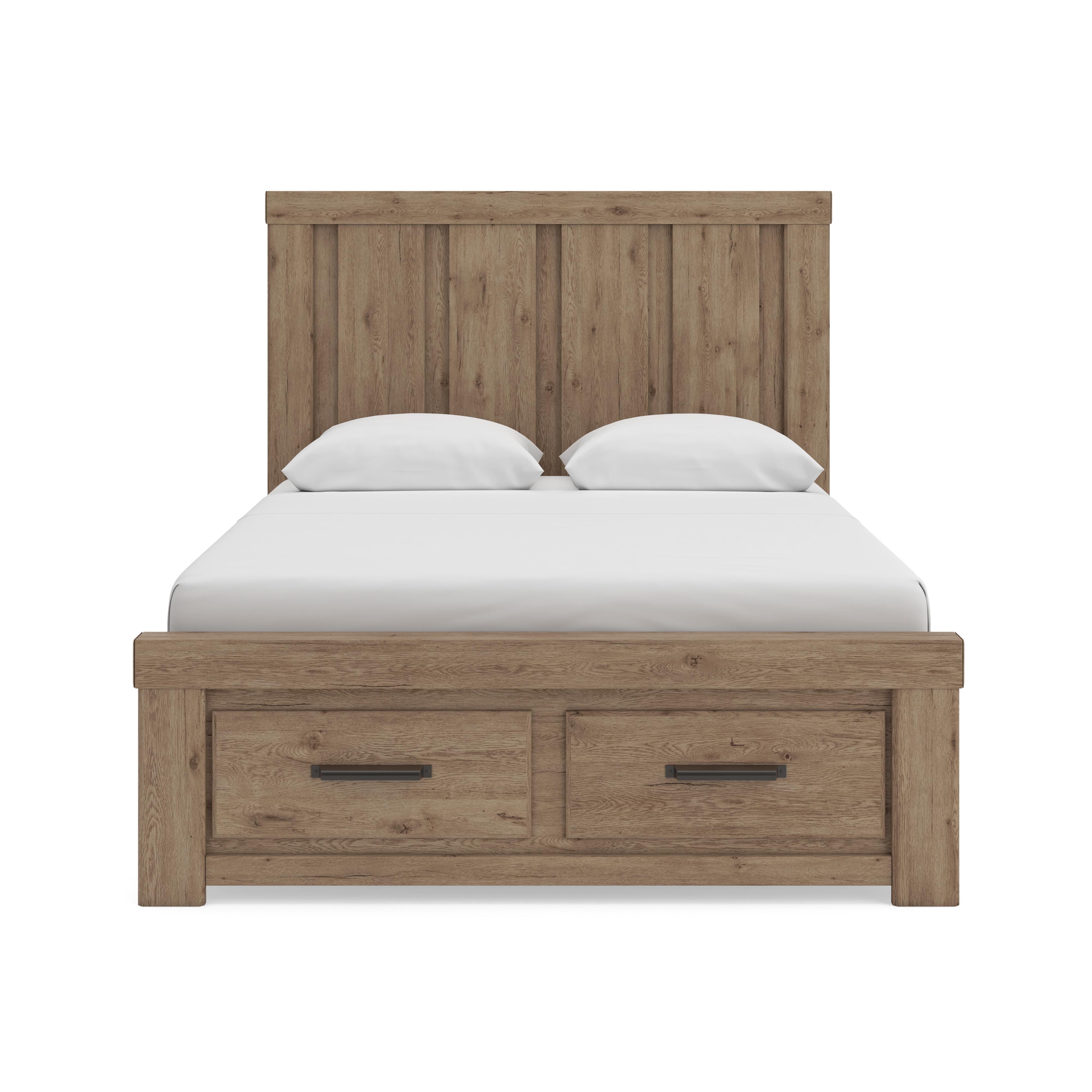 Oliandon Queen Panel Storage Bed, Dresser and Mirror