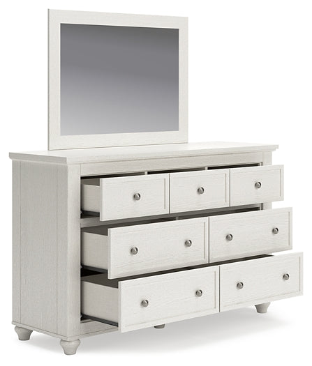 Grantoni Queen Panel Bed, Dresser, Mirror and 2 Nightstands