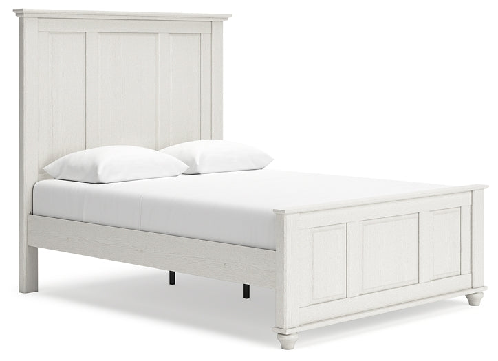 Grantoni Queen Panel Bed, Dresser, Mirror and 2 Nightstands