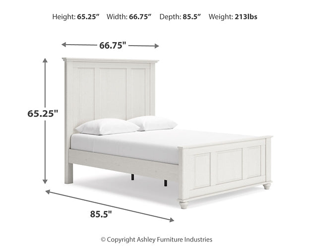 Grantoni Queen Panel Bed, Dresser, Mirror and 2 Nightstands