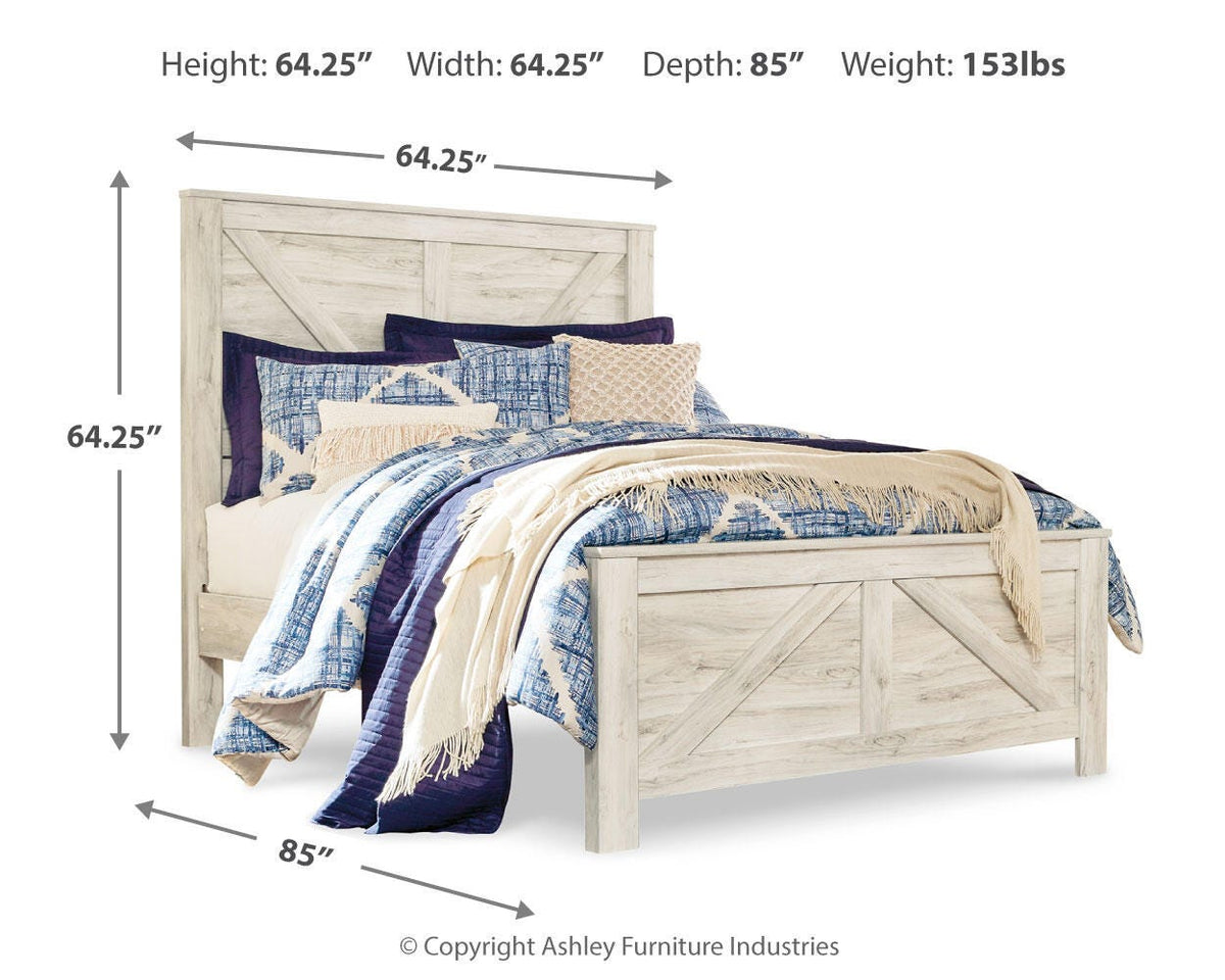 Bellaby Queen Crossbuck Panel Bed, Dresser and Mirror — 3-Piece Signature Design by Ashley® Bedroom