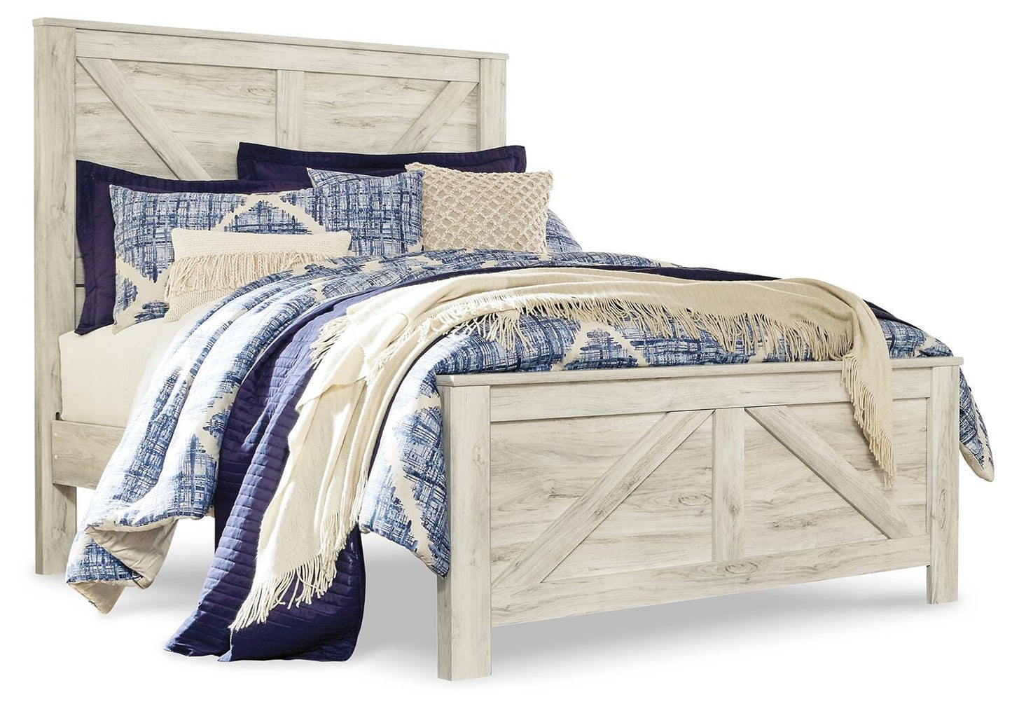 Bellaby Queen Crossbuck Panel Bed, Dresser and Mirror — 3-Piece Signature Design by Ashley® Bedroom