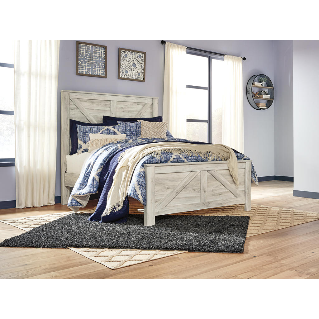 Bellaby Queen Crossbuck Panel Bed and 2 Nightstands Signature Design by Ashley® Uncategorized