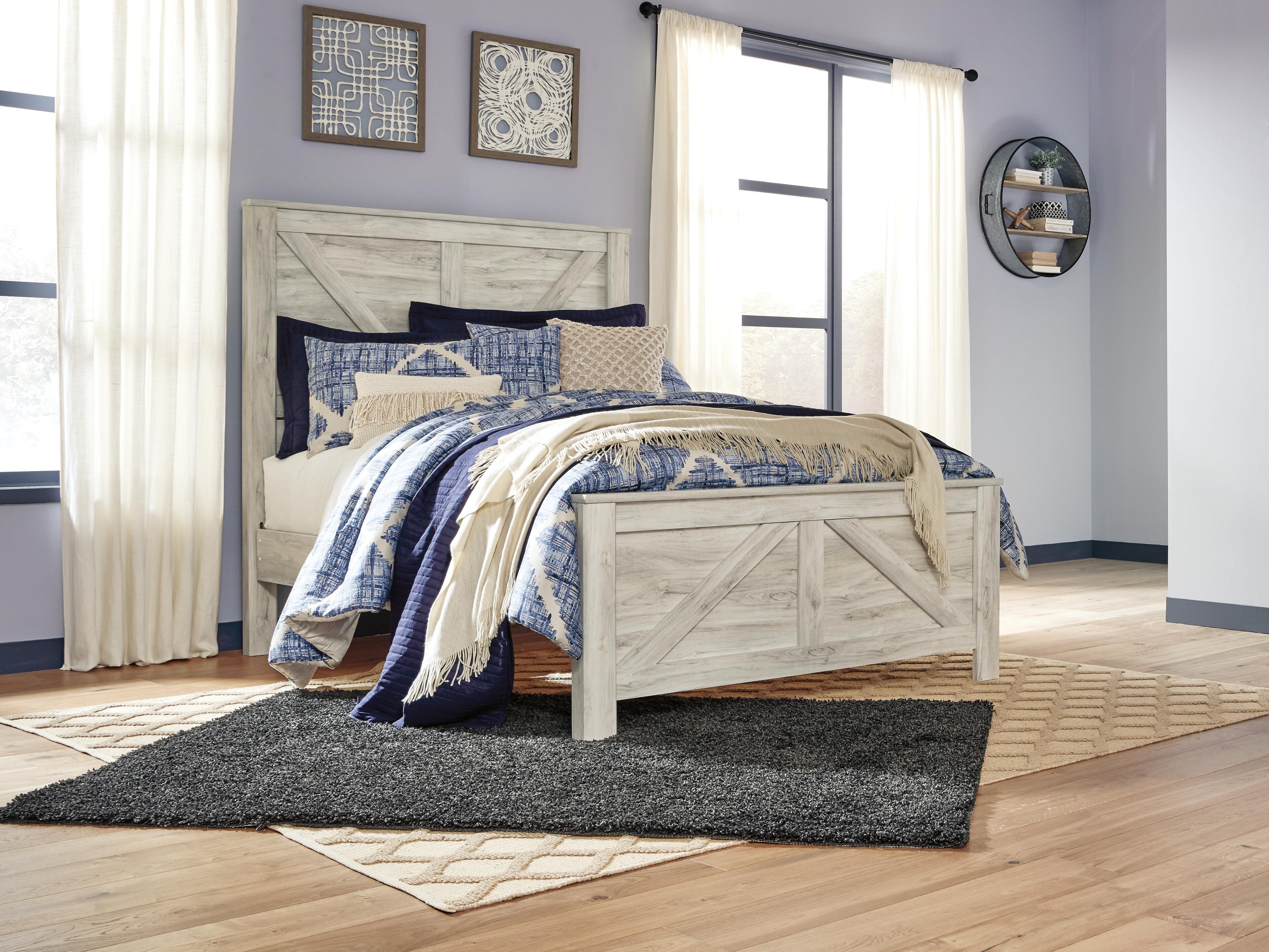 Bellaby Queen Crossbuck Panel Bed, Dresser and Mirror — 3-Piece Signature Design by Ashley® Bedroom