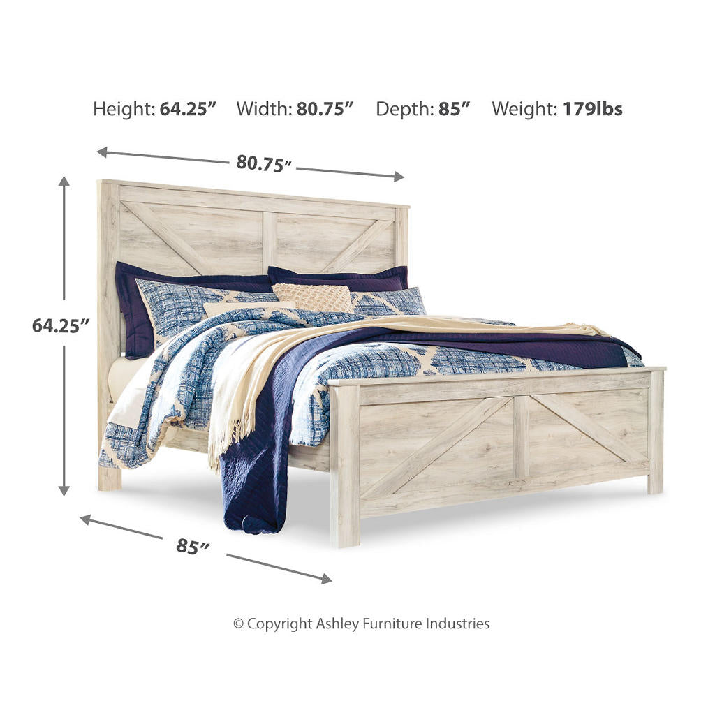 Bellaby King Crossbuck Panel Bed Signature Design by Ashley® Bedroom