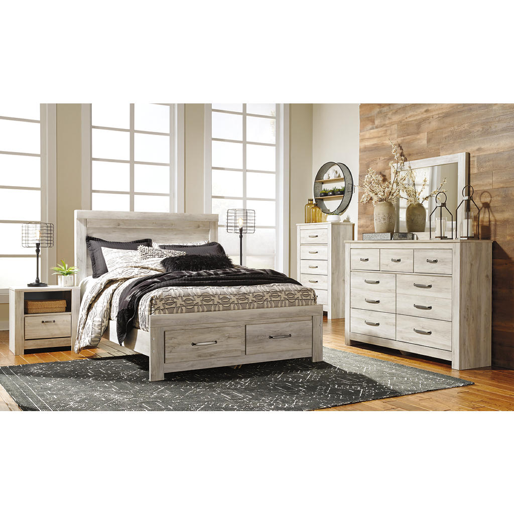 Bellaby Queen Panel Headboard — Whitewash Farmhouse Under $150 Signature Design by Ashley® Bedroom