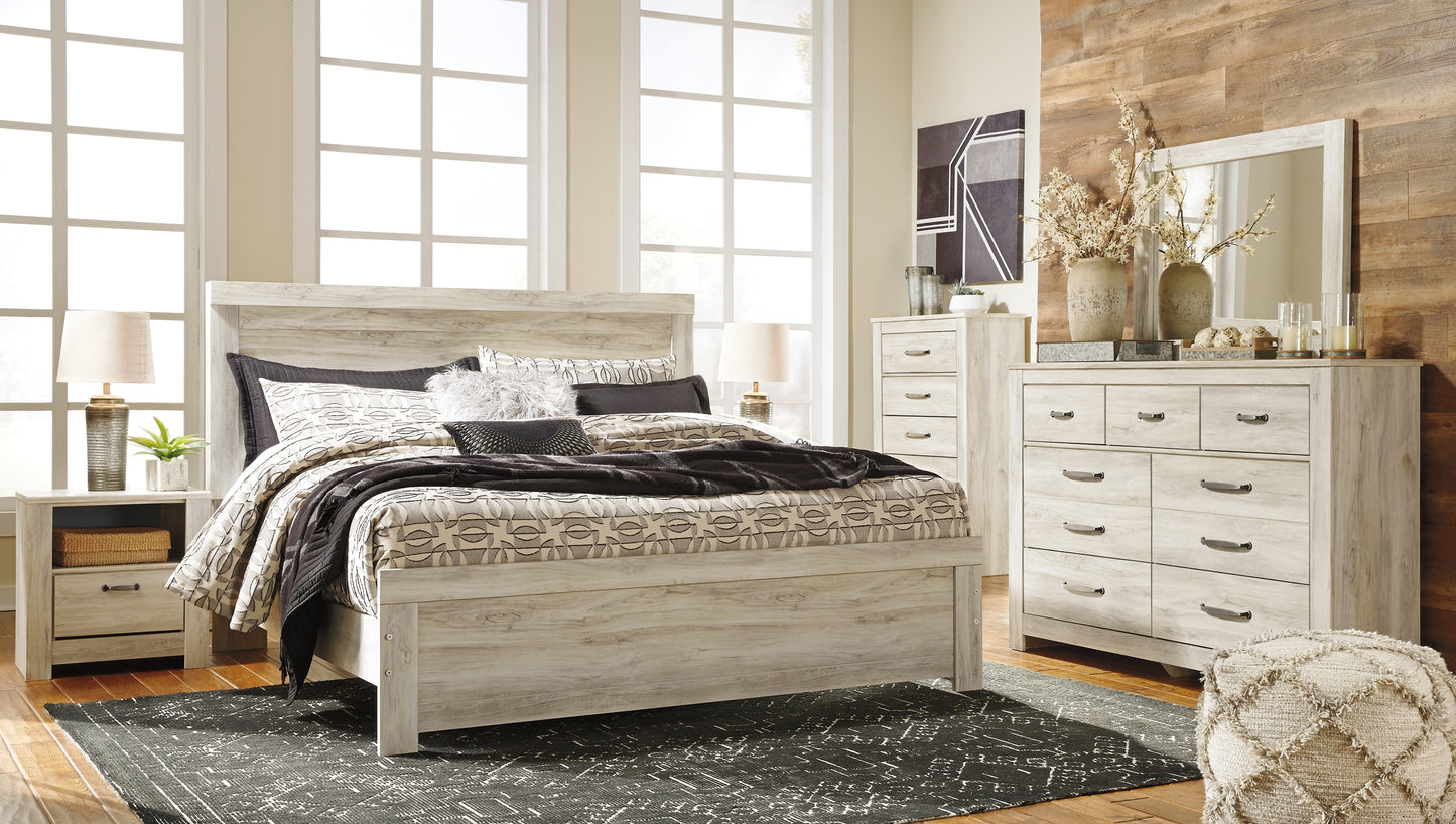 Bellaby King Panel Bed, Dresser, Mirror and 2 Nightstands