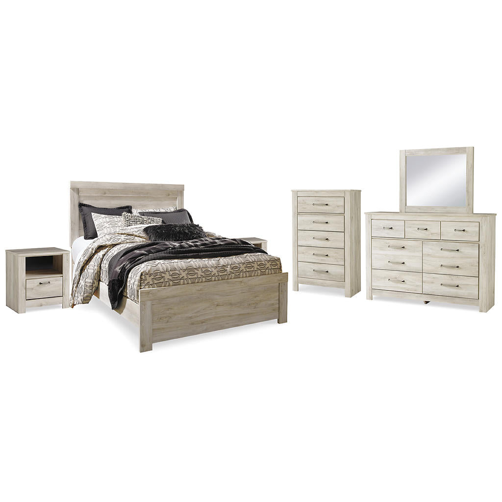 Bellaby Queen Panel Bed, Dresser, Mirror, Chest and 2 Nightstands Signature Design by Ashley® Uncategorized