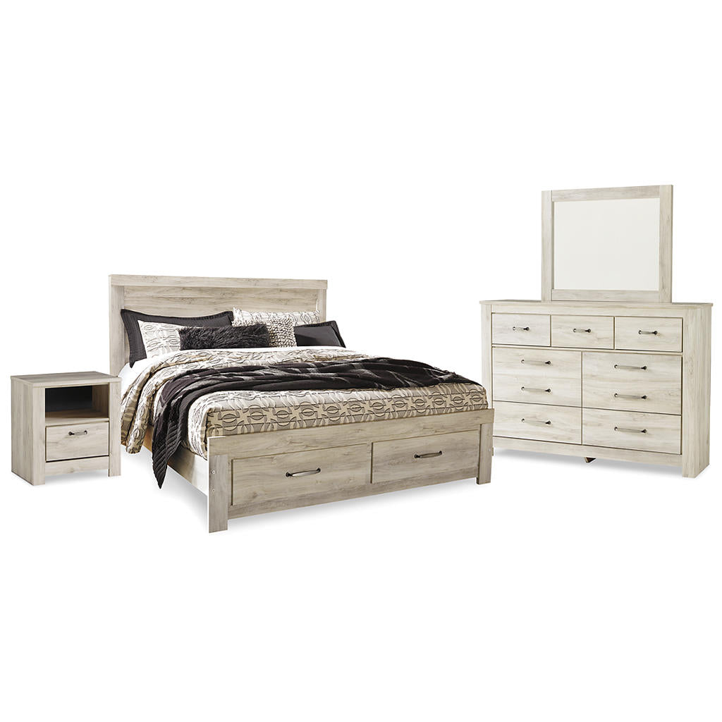 Bellaby King Panel Storage Bed, Dresser, Mirror and Nightstand Signature Design by Ashley® Uncategorized