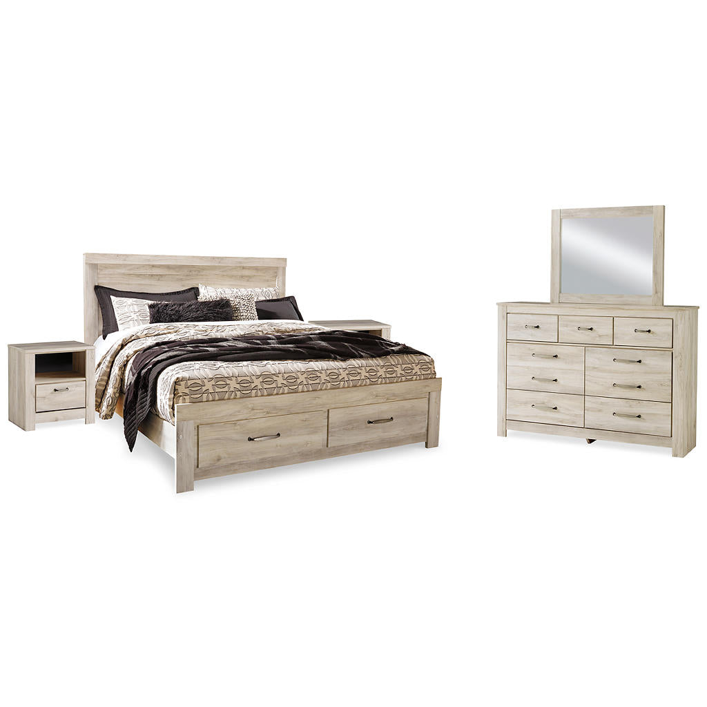 Bellaby King Panel Storage Bed, Dresser, Mirror and 2 Nightstands Signature Design by Ashley® Uncategorized
