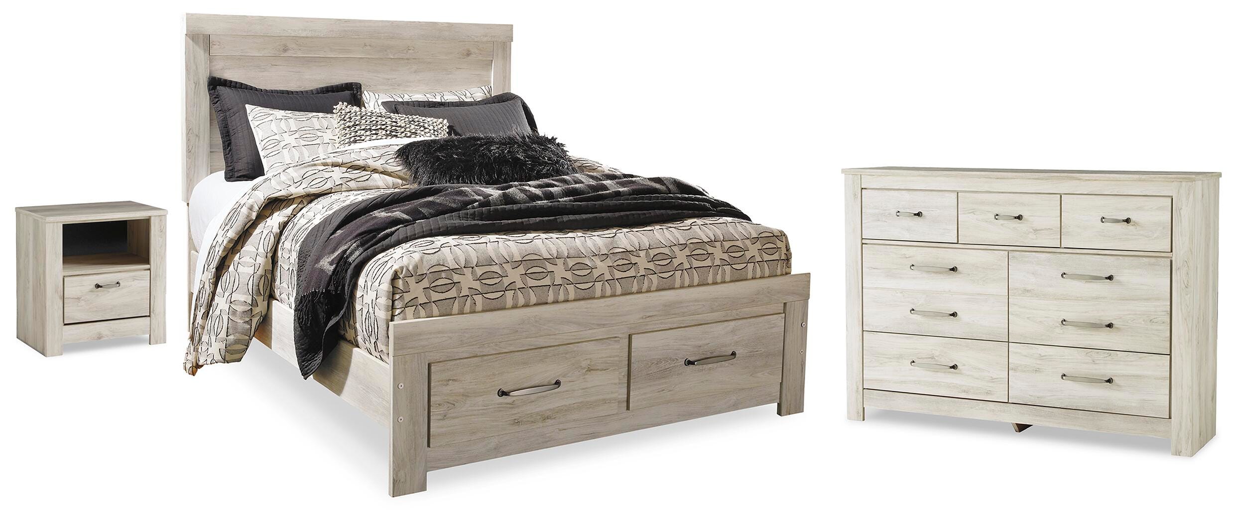 Bellaby Queen Panel Storage Bed, Dresser and Nightstand Signature Design by Ashley® Bedroom