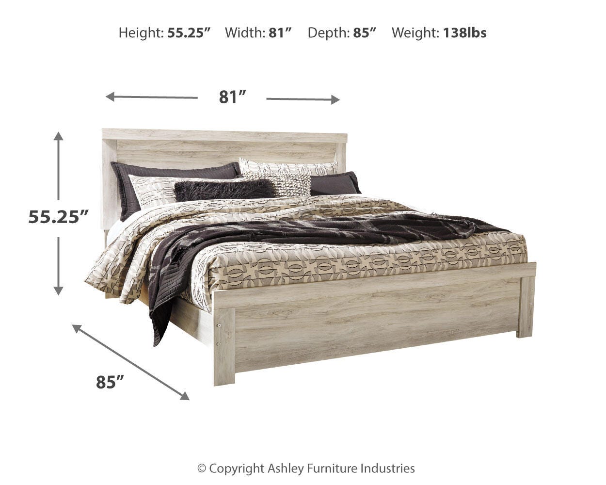 Bellaby King Panel Bed and 2 Nightstands — 3-Piece Set Signature Design by Ashley® Bedroom