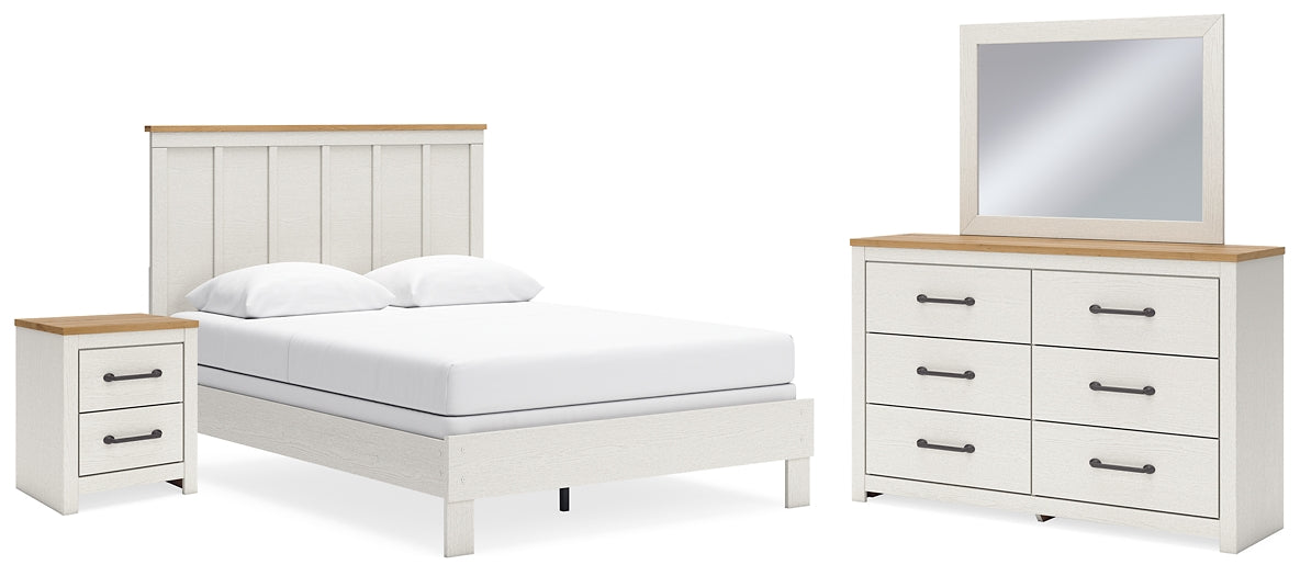 Linnocreek Queen Panel Bed, Dresser, Mirror and Nightstand