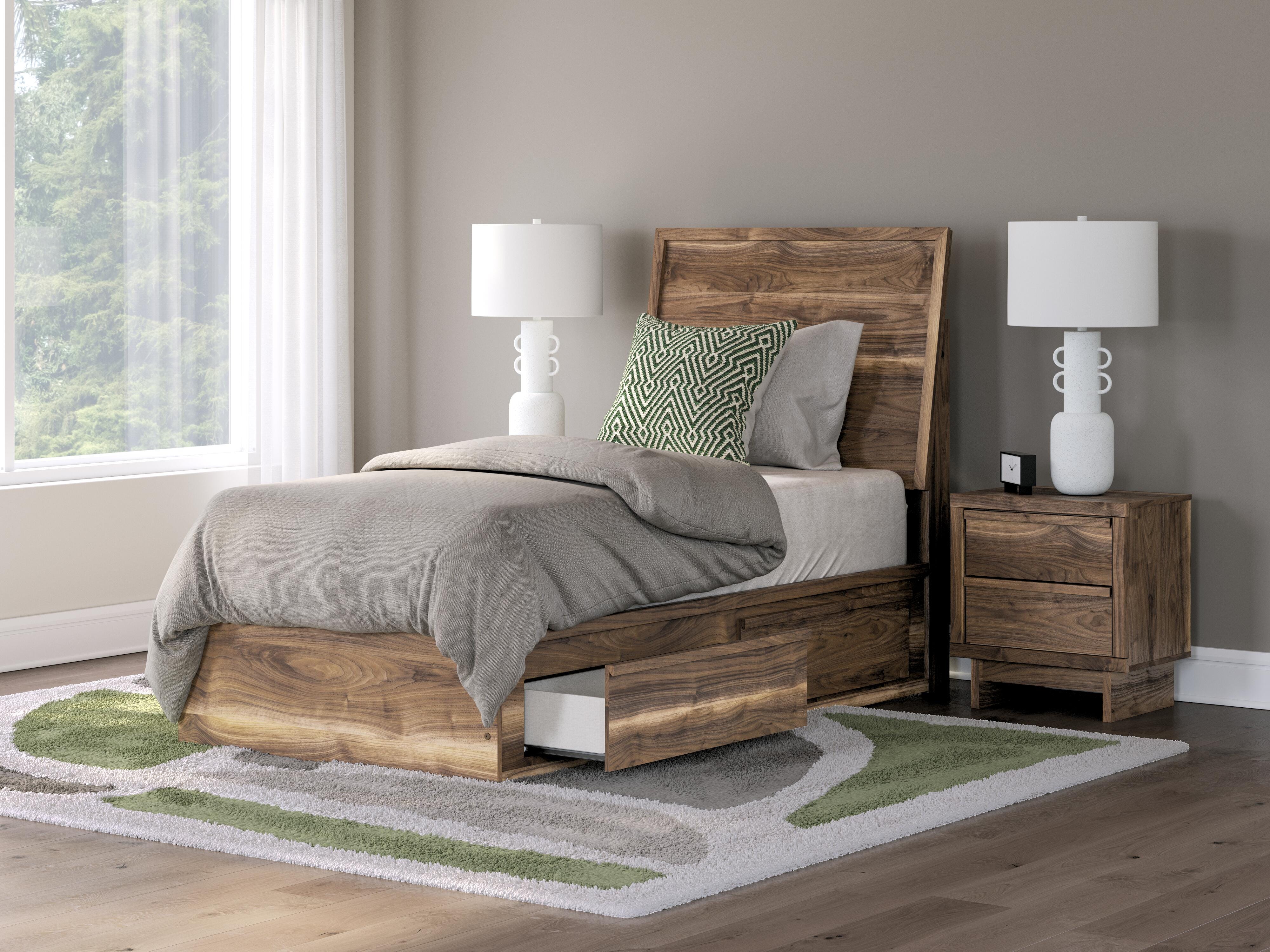 Chirason Twin Panel Bed with Storage, Dresser and Mirror Signature Design by Ashley® Bedroom