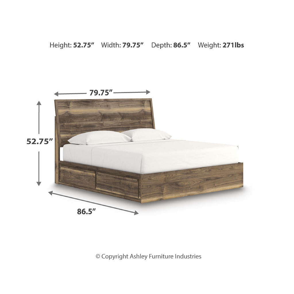 Chirason King Panel Bed with Storage Signature Design by Ashley® Bedroom