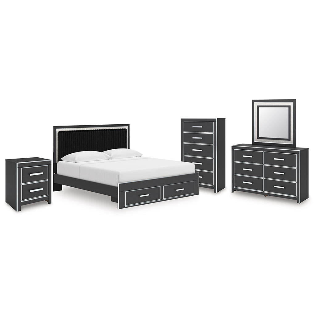 Zuraleus King Storage Bed, Dresser, Mirror, Chest and Nightstand Signature Design by Ashley® Uncategorized