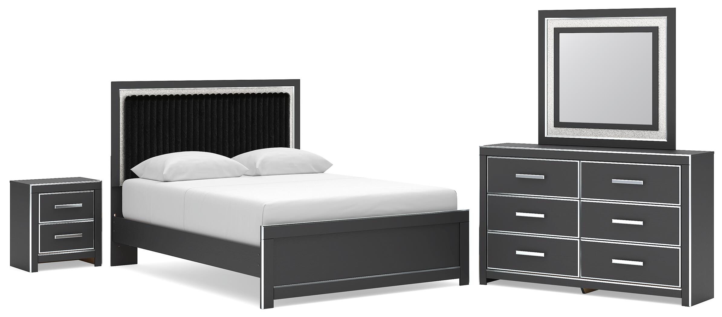 Zuraleus Queen Upholstered Bed, Dresser, Mirror and Nightstand Signature Design by Ashley® Bedroom Package