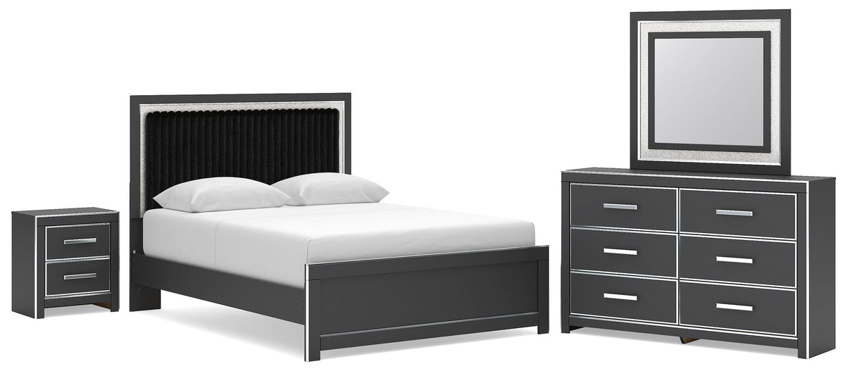 Zuraleus Queen Upholstered Bed, Dresser, Mirror and Nightstand Signature Design by Ashley® Bedroom Package