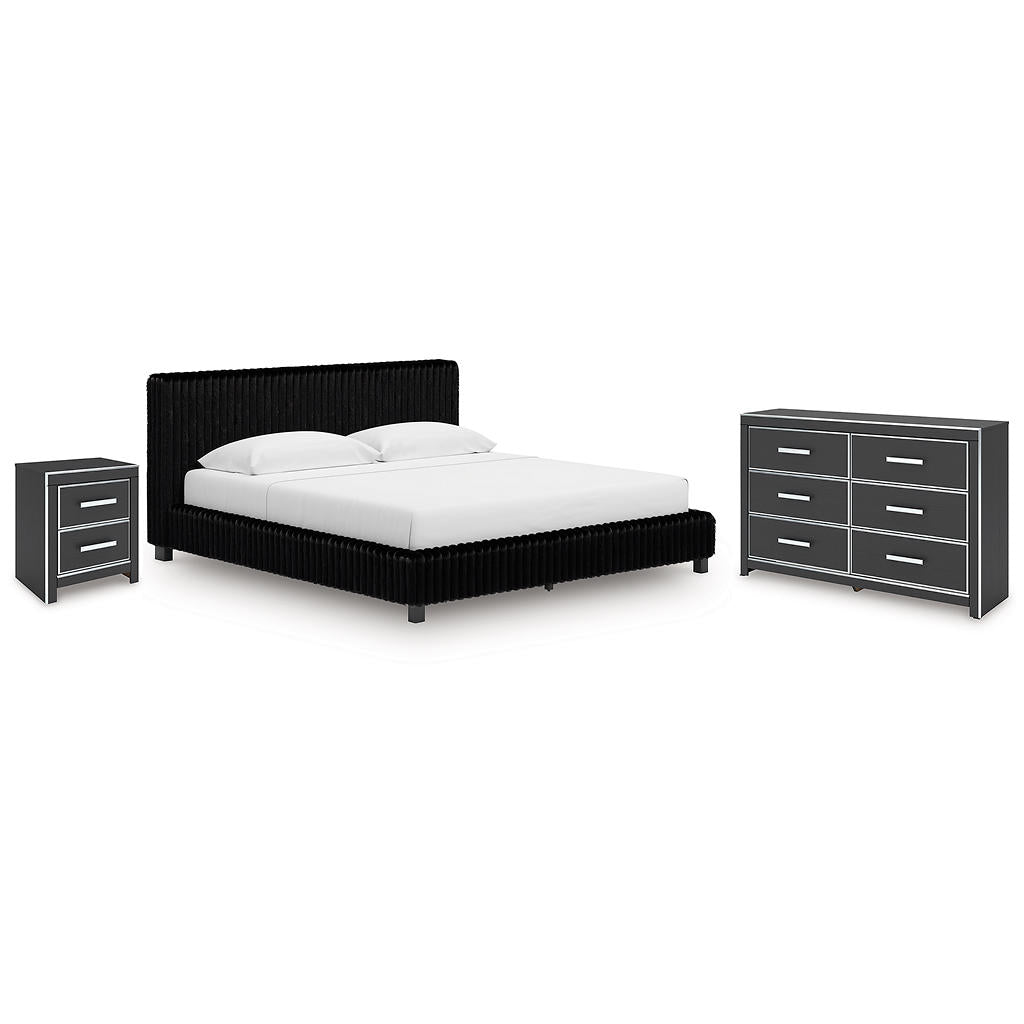 Zuraleus King Upholstered Bed, Dresser and Nightstand Signature Design by Ashley® Uncategorized
