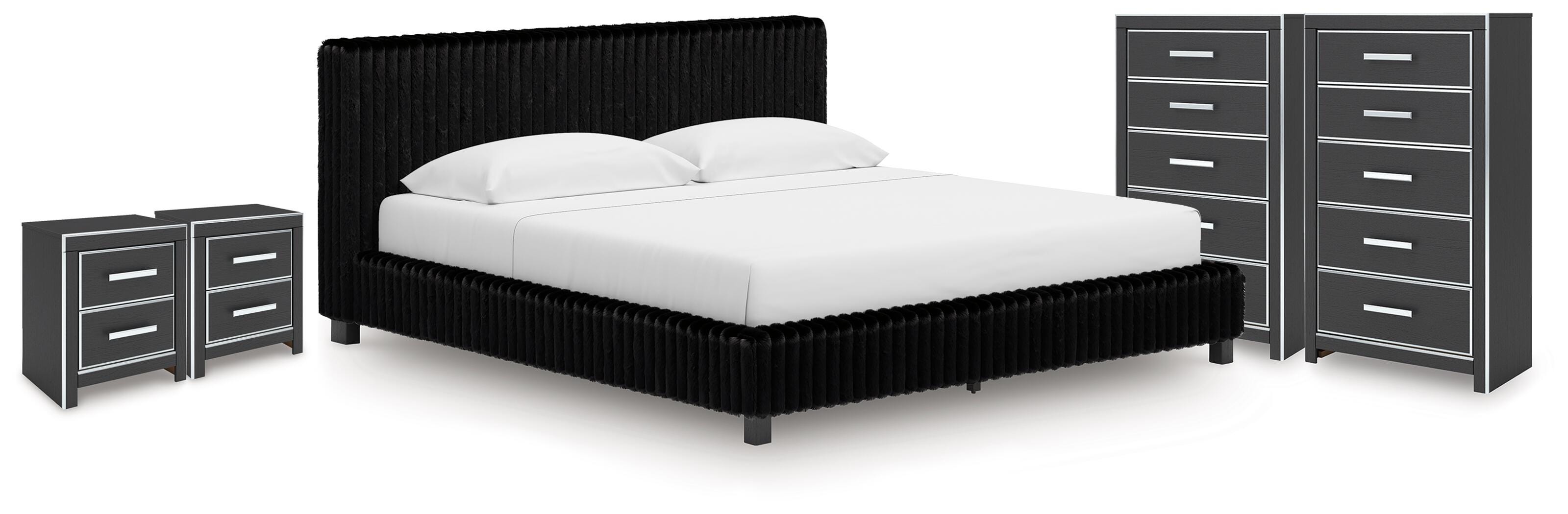 Zuraleus King Upholstered Bed, 2 Chests and 2 Nightstands Signature Design by Ashley® Bedroom