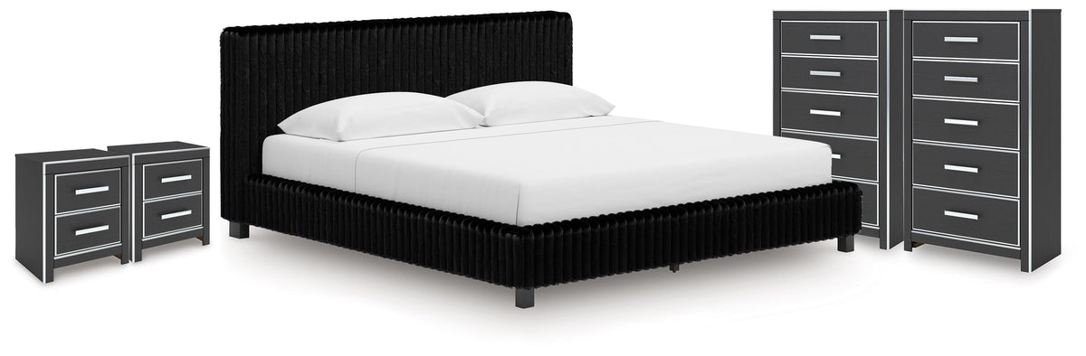 Zuraleus King Upholstered Bed, 2 Chests and 2 Nightstands Signature Design by Ashley® Bedroom