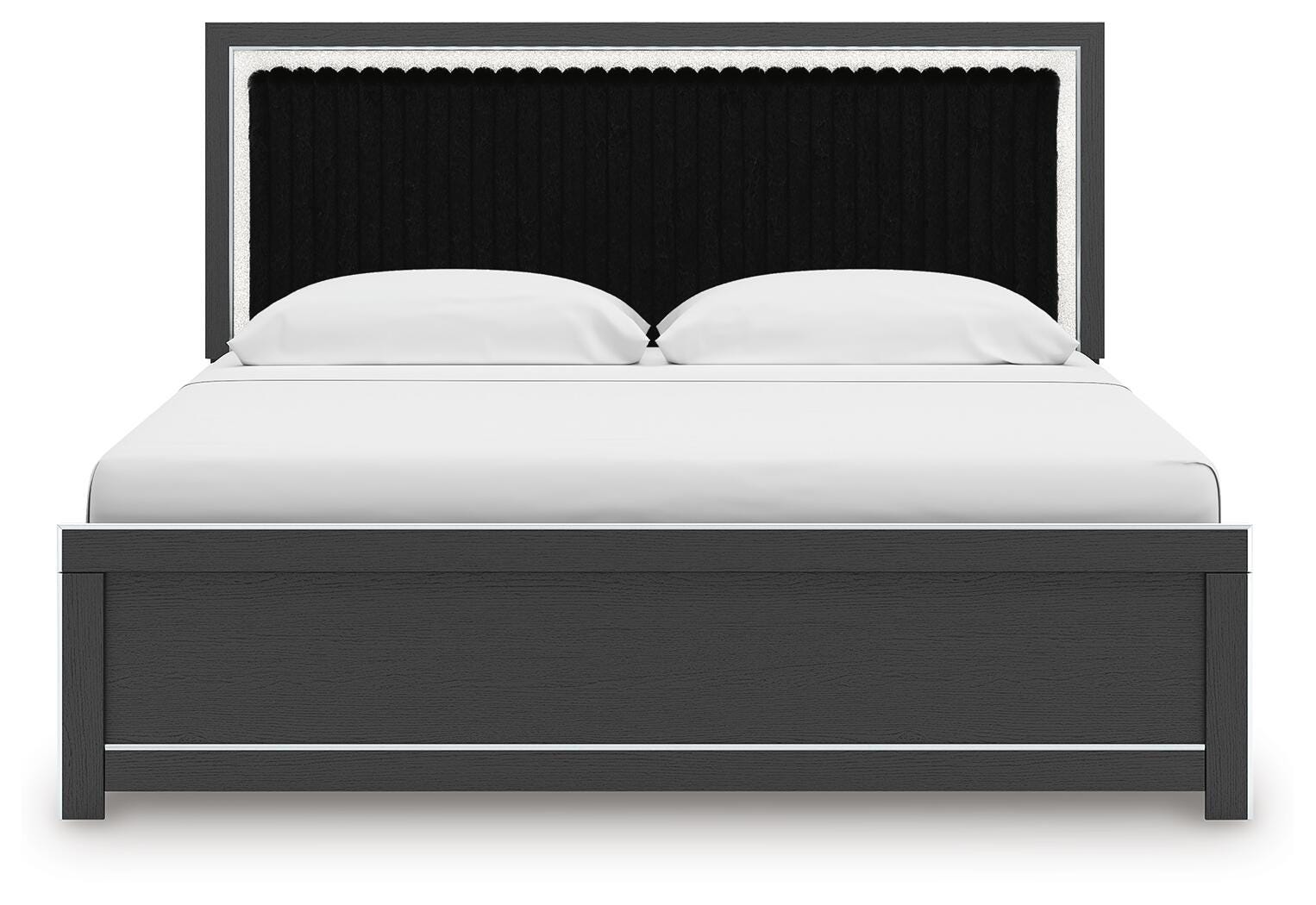 Zuraleus King Upholstered Panel Platform Bed