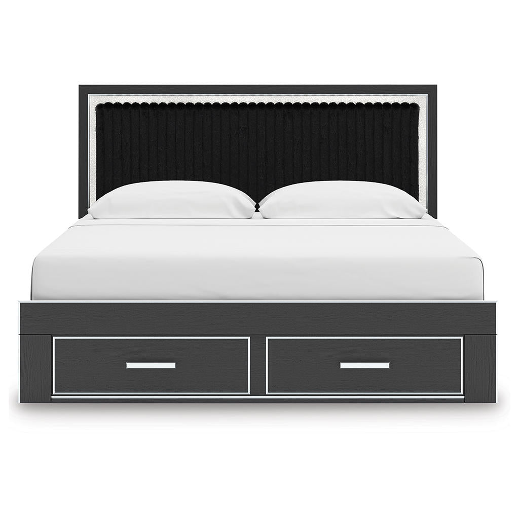 Zuraleus King Upholstered Panel Storage Bed Signature Design by Ashley® Bedroom