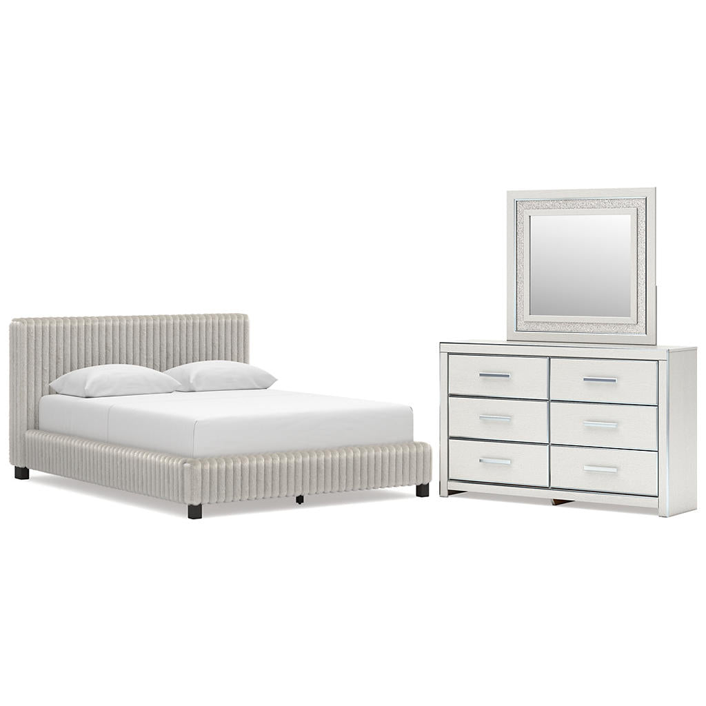Zuraleus Queen Upholstered Bed, Dresser and Mirror Ashley® Bedroom