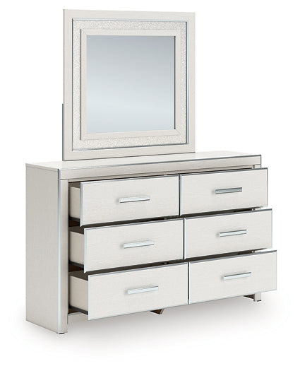 Zuraleus Queen Upholstered Panel Bed, Dresser and Mirror Ashley® Bedroom