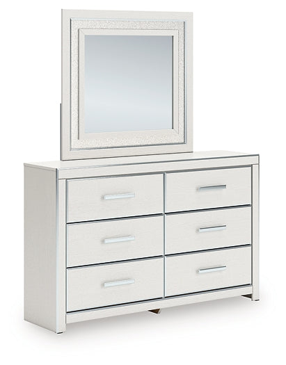 Zuraleus Queen Upholstered Panel Bed, Dresser and Mirror Ashley® Bedroom