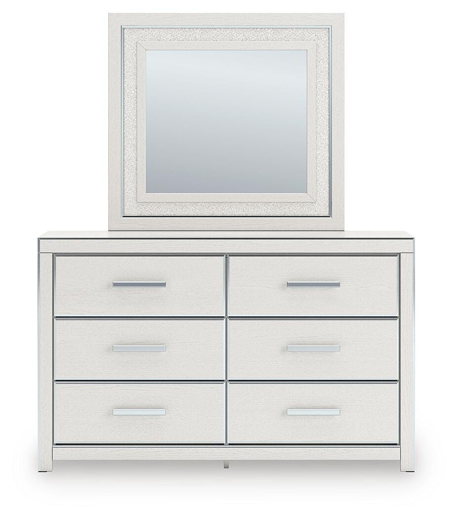 Zuraleus Queen Upholstered Platform Bed, Dresser, Mirror and Nightstand