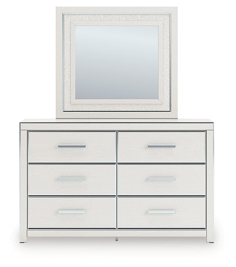 Zuraleus Queen Upholstered Panel Bed, Dresser and Mirror Ashley® Bedroom