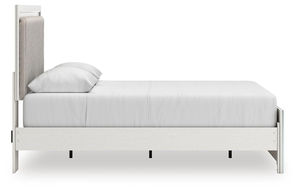 Zuraleus Queen Upholstered Platform Bed, Dresser, Mirror and Nightstand