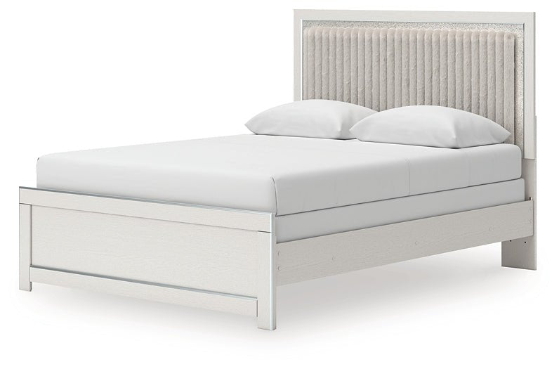 Zuraleus Queen Upholstered Panel Bed, Dresser and Mirror Ashley® Bedroom