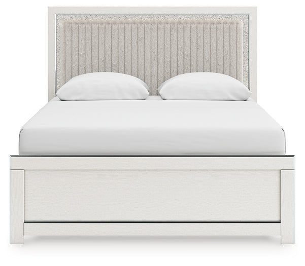 Zuraleus Queen Upholstered Panel Bed, Dresser and Mirror Ashley® Bedroom