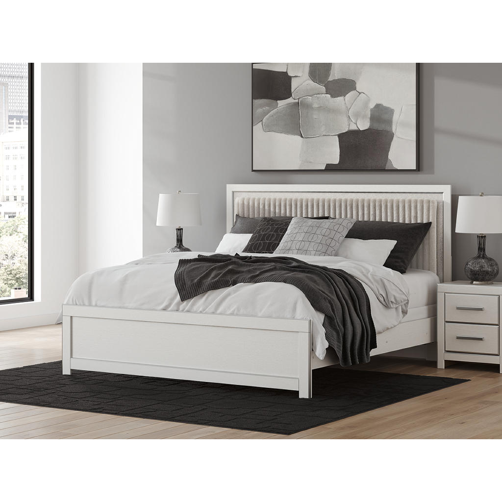 Zuraleus King Upholstered Panel Bed Signature Design by Ashley® Bedroom